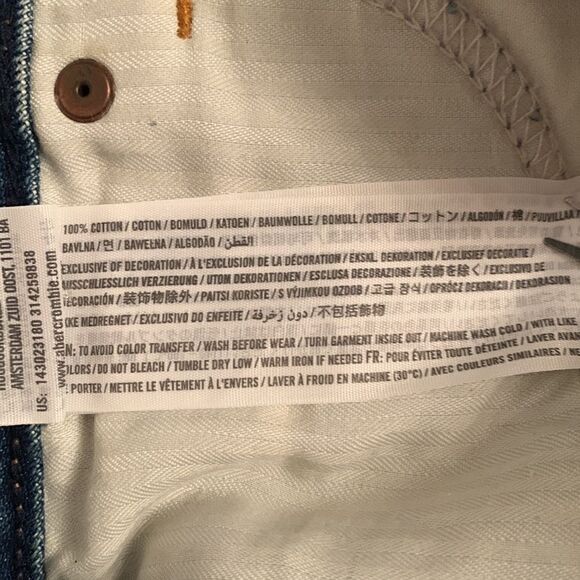 Abercrombie & Fitch Zoe Natural Rise Vintage A-Line Denim Mini Skirt Size 24(00) - Picture 6 of 7